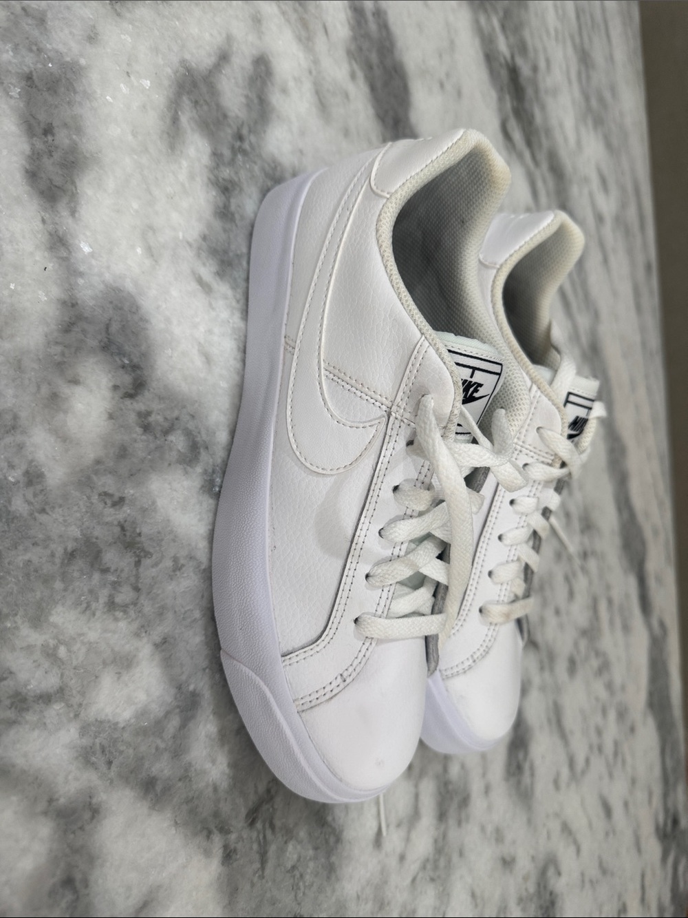 Nike White Women’s Low-Top Leather Sneakers